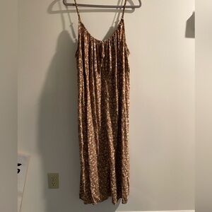 Floral Brown Maxi Dress